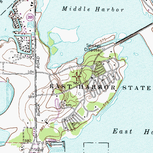 Topographic Map of Blackberry Trail, OH