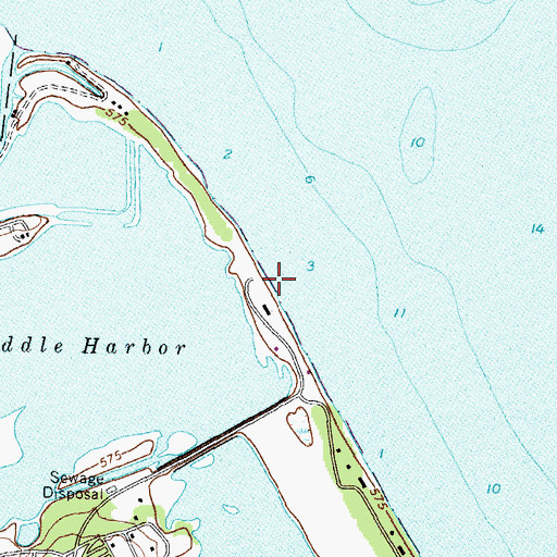 Topographic Map of North Swimming Beach, OH