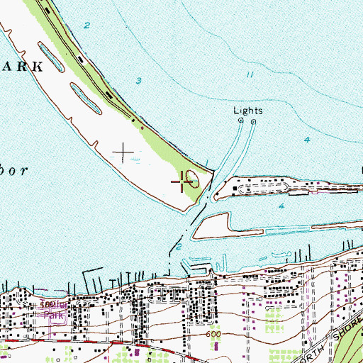 Topographic Map of South Beach Trail, OH