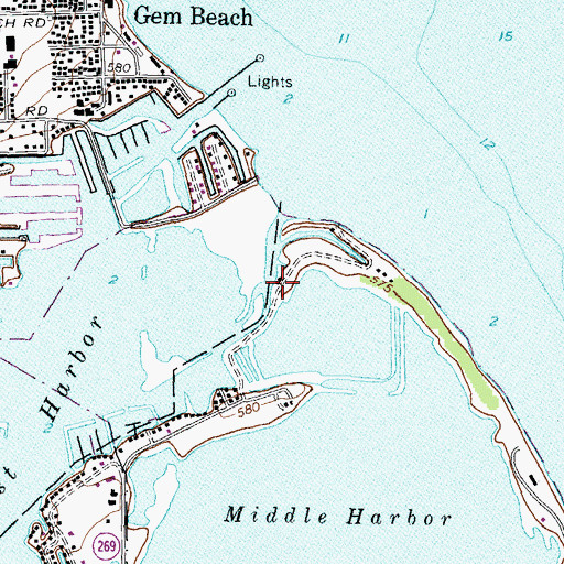 Topographic Map of West Harbor Trail, OH