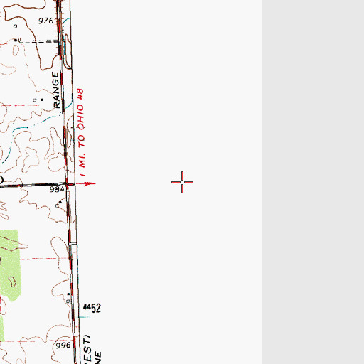 Topographic Map of Lutheran Cemetery, OH