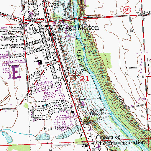 Topographic Map of Old Milton Cemetery, OH