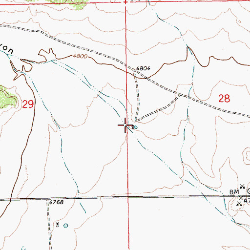 Topographic Map of Flathead Canyon, NM