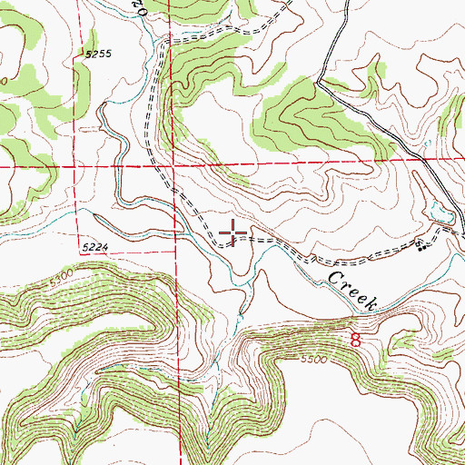 Topographic Map of Middle Water Creek, CO