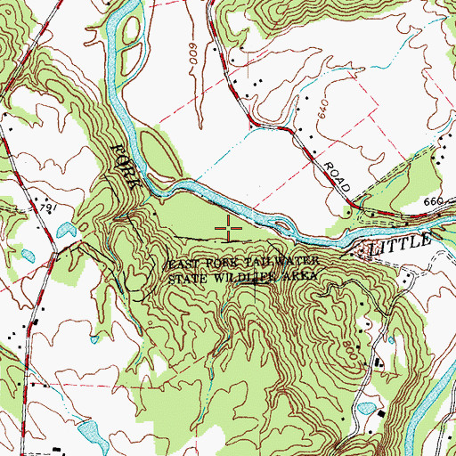 Topographic Map of East Fork Tailwater State Wildlife Area, OH