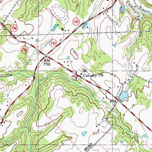 Topographic Map of Old Calvary Cemetery, OH