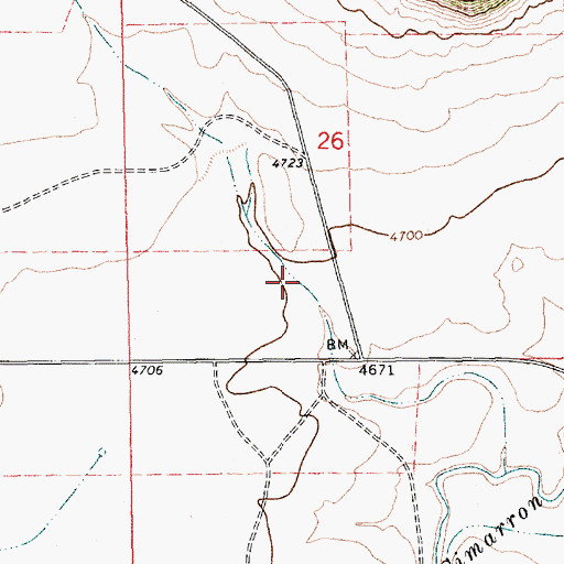 Topographic Map of Miller Canyon, NM