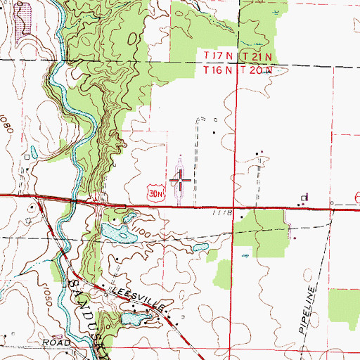 Topographic Map of Crawford County Memory Garden, OH
