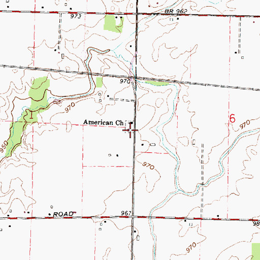 Topographic Map of German Reformed Cemetery, OH