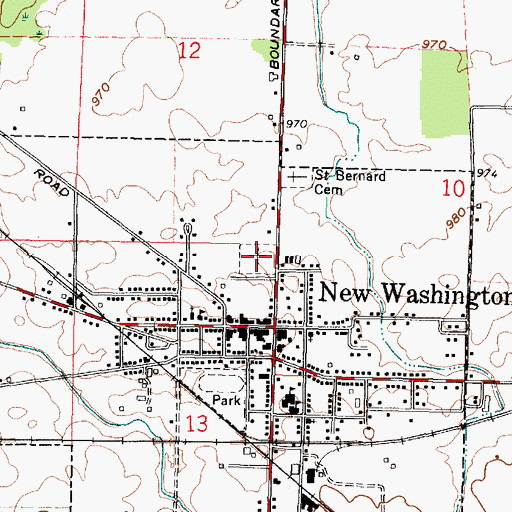 Topographic Map of Lutheran Cemetery, OH