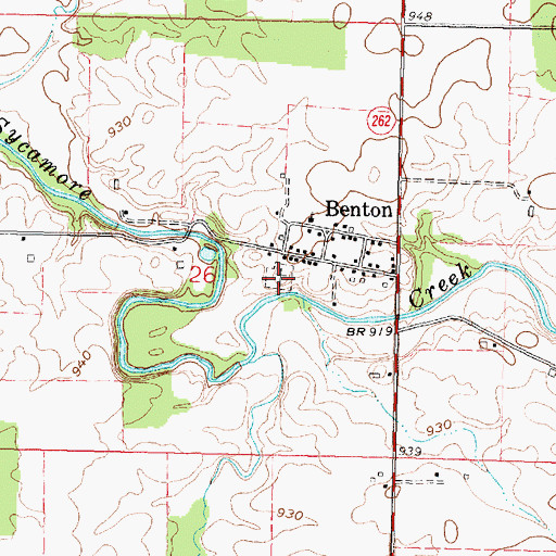 Topographic Map of Texas Township Cemetery, OH
