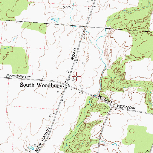 Topographic Map of Woodbury Methodist Episcopal Cemetery, OH