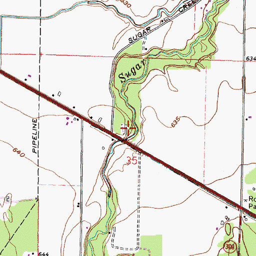 Topographic Map of Collins Cemetery, OH