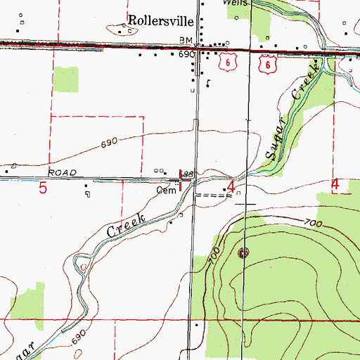Topographic Map of Pember Farm Cemetery, OH