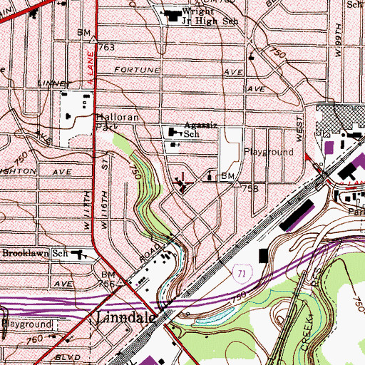 Topographic Map of Horizon Science Academy, OH