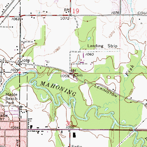 Topographic Map of Alliance Jewish Cemetery, OH