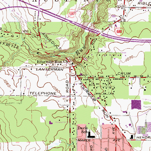 Topographic Map of Disciple Church Cemetery, OH