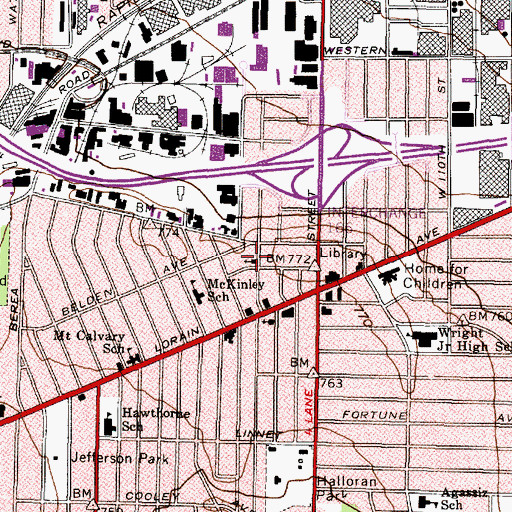 Topographic Map of Apostolic Christian Church, OH