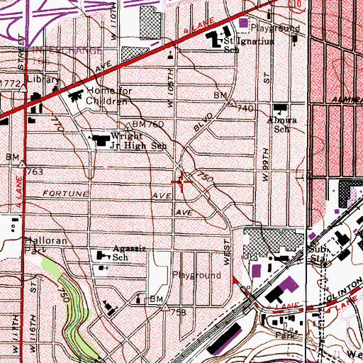 Topographic Map of Kingdom Hall of Jehovahs Witnesses, OH