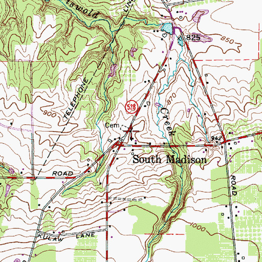 Topographic Map of Gore Church, OH