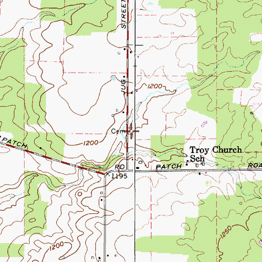 Topographic Map of Amish Cemetery, OH