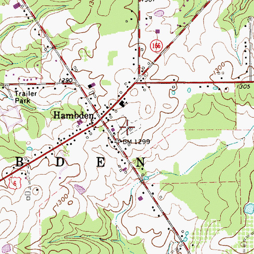 Topographic Map of Hambden Township Cemetery, OH