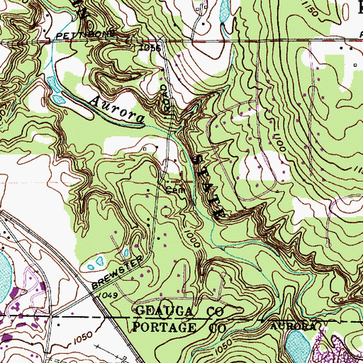 Topographic Map of Henry Cemetery, OH
