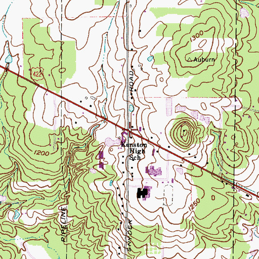 Topographic Map of McConoughey Cemetery (historical), OH