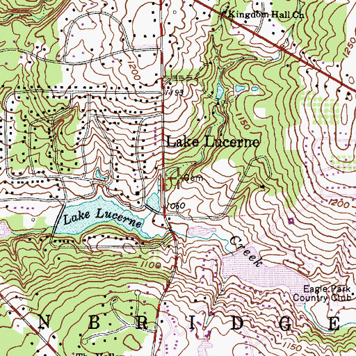 Topographic Map of Old Bainbridge Cemetery, OH