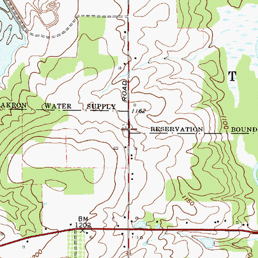 Topographic Map of Patch Cemetery, OH