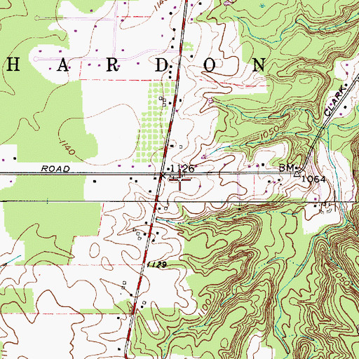 Topographic Map of Protestant Cemetery, OH
