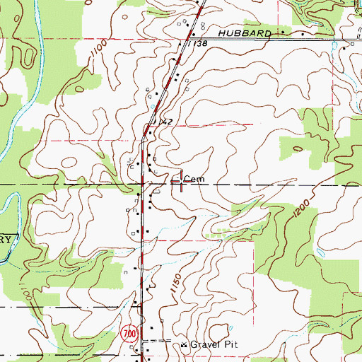 Topographic Map of Slitor Cemetery, OH