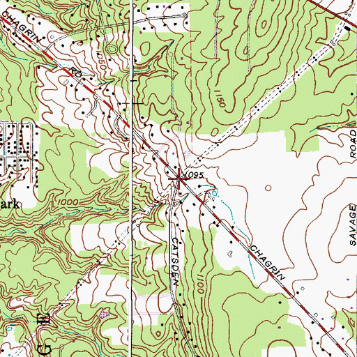 Topographic Map of Vincent Cemetery (historical), OH