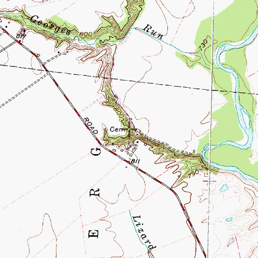 Topographic Map of McKinley Cemetery, OH