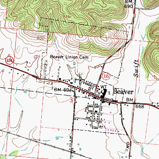 Topographic Map of Emmanuel United Methodist Church, OH