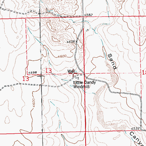 Topographic Map of Little Dandy Windmill, CO
