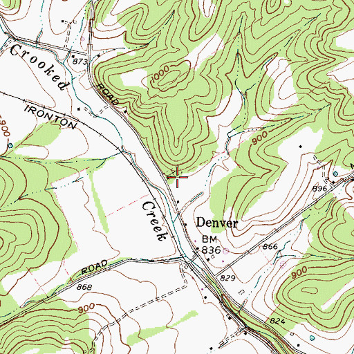 Topographic Map of Asbury Chapel Cemetery, OH