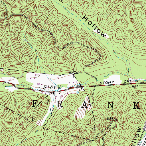 Topographic Map of Hudnell Cemetery, OH