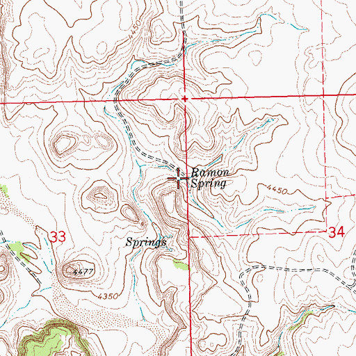 Topographic Map of Ramon Spring, CO