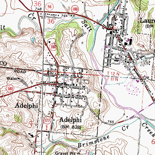 Topographic Map of Old Methodist Cemetery, OH