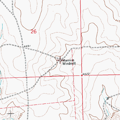 Topographic Map of Mamnie Windmill, CO