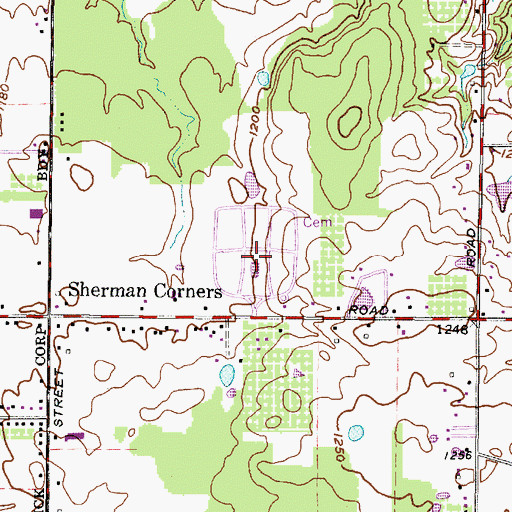 Topographic Map of Lutheran Memorial Park, OH