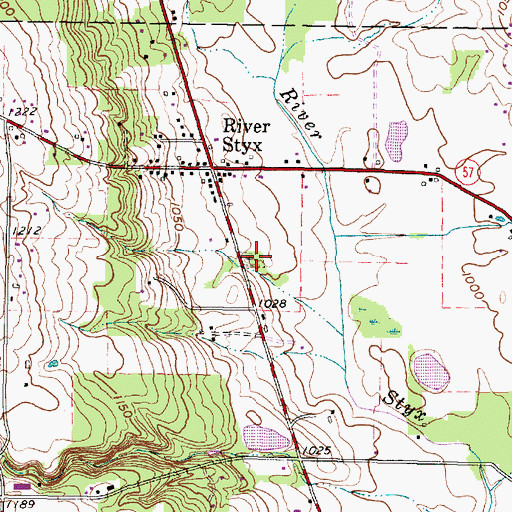 Topographic Map of River Styx Cemetery, OH