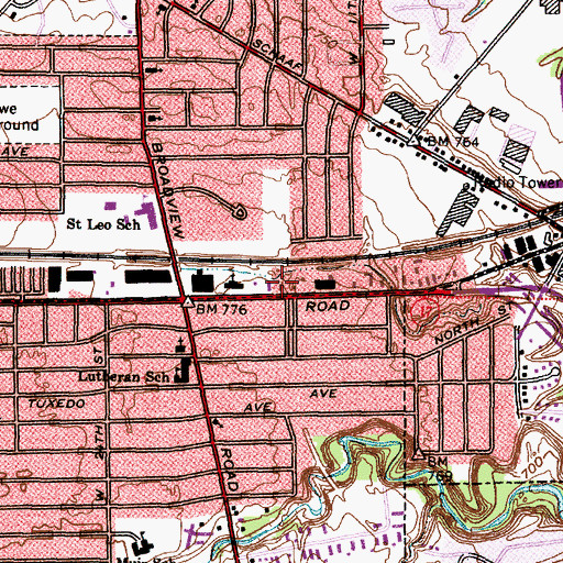 Topographic Map of Faith Memorial Church, OH
