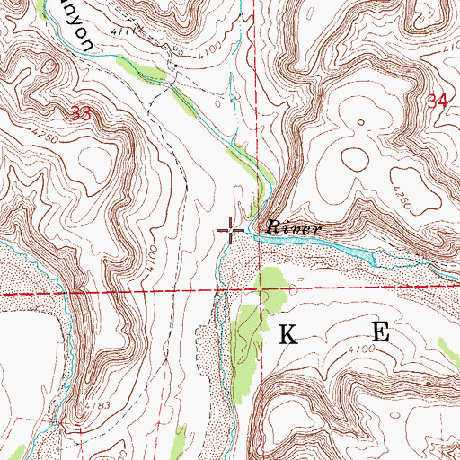 Topographic Map of Picture Canyon, OK