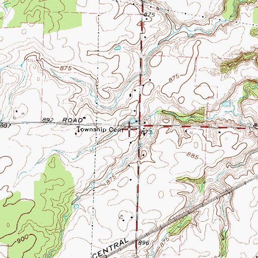 Topographic Map of Old Brighton Cemetery, OH