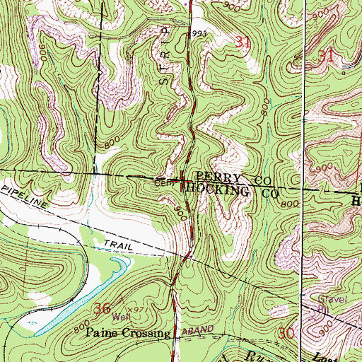 Topographic Map of Payne Cemetery, OH