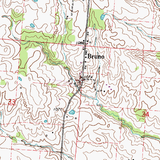 Topographic Map of Crists Cemetery, OH