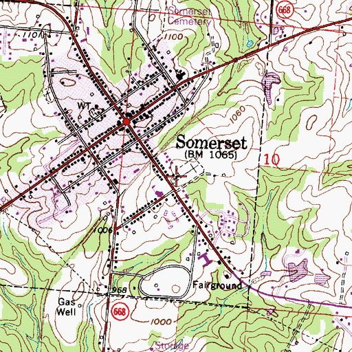 Topographic Map of Holy Trinity Catholic Church, OH