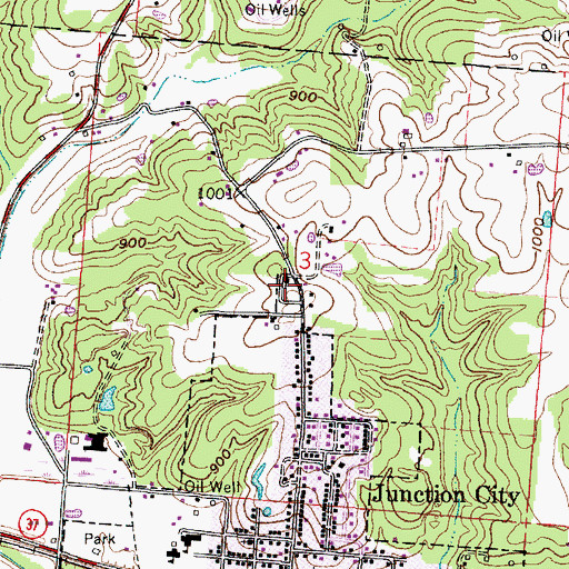 Topographic Map of New Lebanon Evangelical Lutheran Cemetery, OH